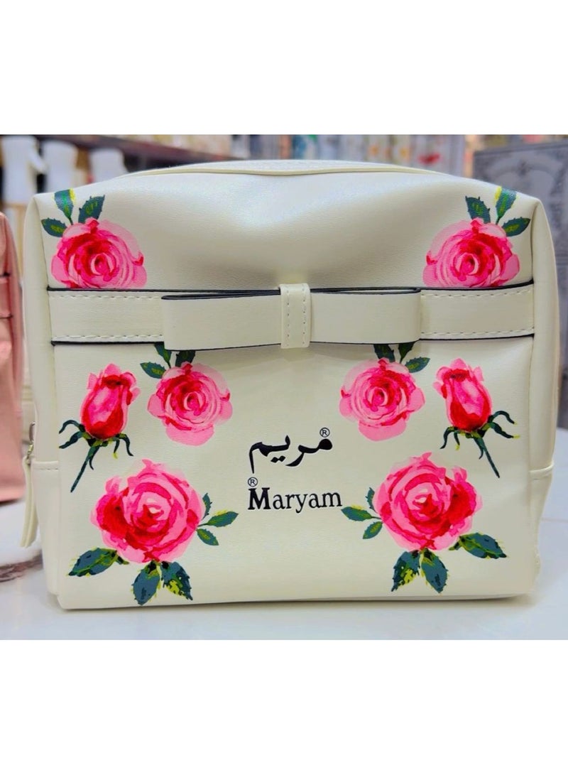 مريم مجموعة حقائب مريم باللون الوردي - Image 2