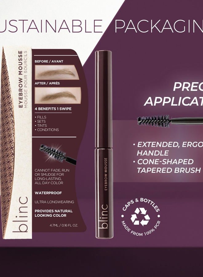 Blinc Eyebrow Mousse, Extreme Hold Tinted Eyebrow Gel with Peptides and Vitamins A & E, Natural Finish, Long-Wearing, Waterproof, Vegan, Gluten-Free & Cruelty-Free, Taupe, 4.7mL/ 0.16 Fl. Oz - Image 5