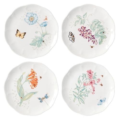 Lenox Butterfly Meadow 4-Piece Accent Plate Set, 3.79, Multi,White - Image 1