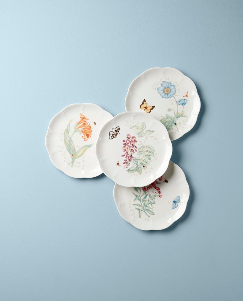 Lenox Butterfly Meadow 4-Piece Accent Plate Set, 3.79, Multi,White - Image 3