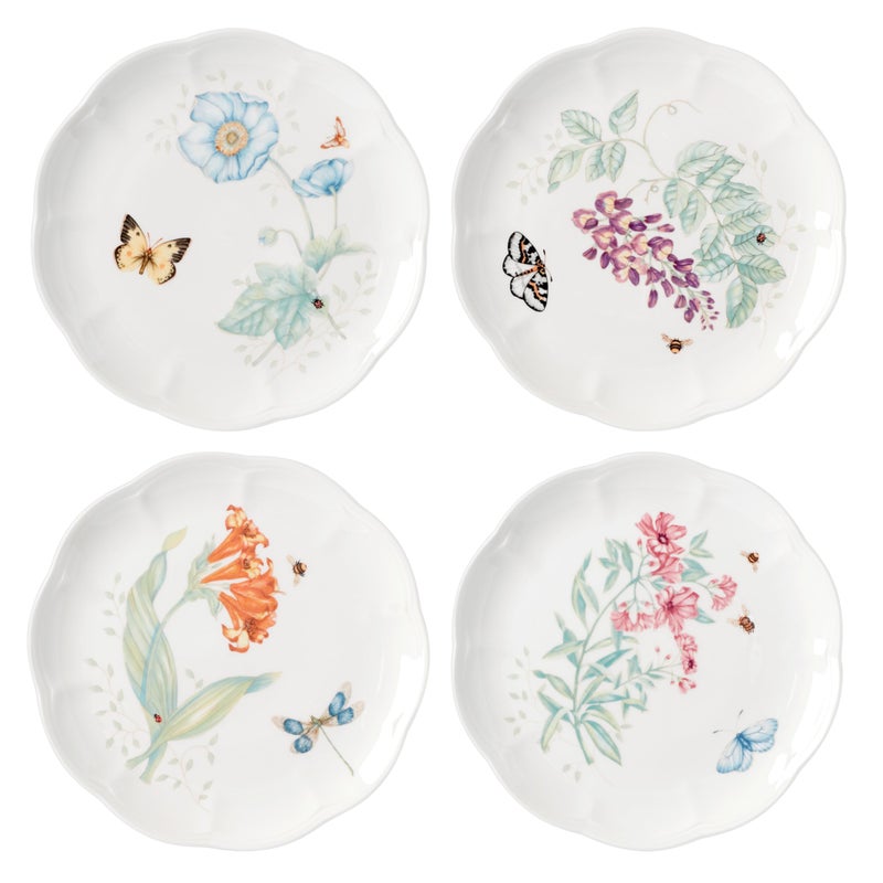 Lenox Butterfly Meadow 4-Piece Accent Plate Set, 3.79, Multi,White - Image 5