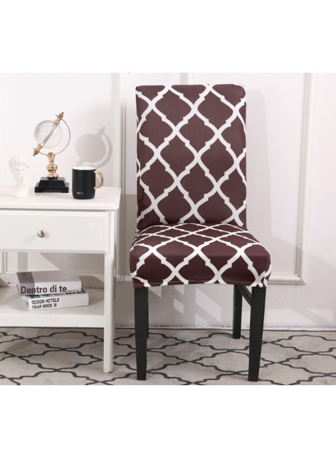 6 Pcs Chair Cover, Stretch Dining Chair Cover, Spandex Super Fit Stretch Removable Washable Kitchen Parsons Chair Covers Protector for Home Office Dining Room (6 Pcs Brown) - Image 2