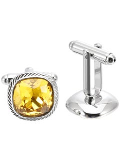 Yellow Zircon Gemstone Cufflinks For Men Lady In Gift Case Silver Square Men'S Cufflinks Jewelry Set For Wedding Anniversary Business Party Events Tuxedo Dress Shirt - pzsku/ZBDDE72FFC191AE847393Z/45/_/1735816721/1cbd0594-aa4e-496b-88be-17338ddf3b4b