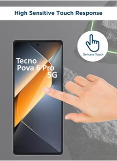 Generic Generic Glass Screen Protector For Tecno Pova 6 Pro 5G -Black  - Image 2
