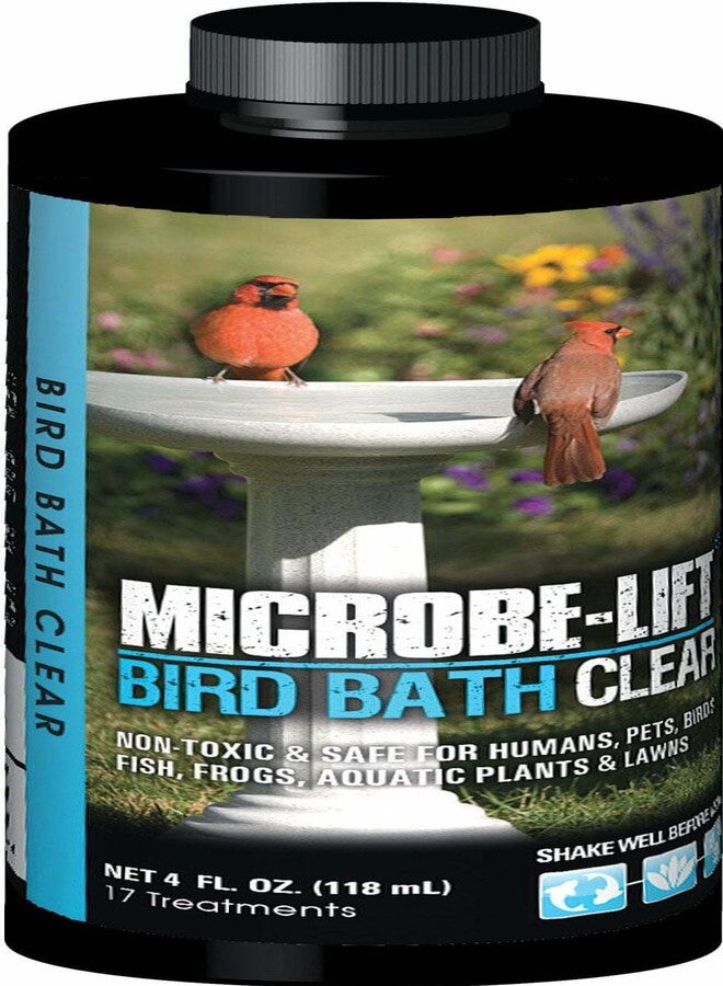 Microbe Lift Microbe-Lift Bird Bath Clear Two-in-One Water Cleaner – 4 Oz – Safe for Birds, Fish & Frogs – Cleans Outdoor Birdbaths & Fountains – Natural Formula, Prevents Stains & Cloudiness - Image 1