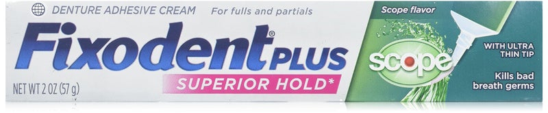 Fixodent  Scope Adhsve Size 2z Fixodent Control Denture Adhesive Plus Scope