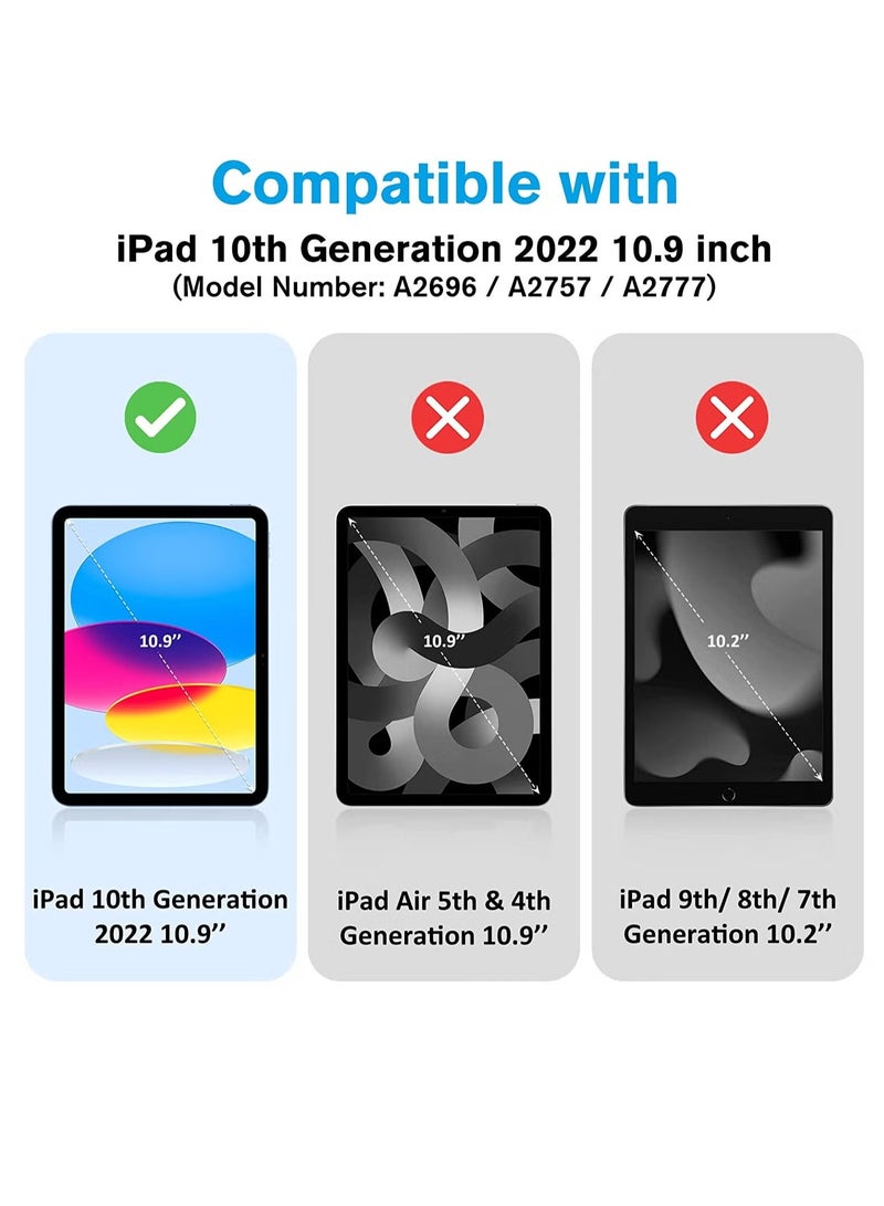 TIGER Case for iPad 10th Generation 10.9 Inch (2022 Model) – Slim Stand Hard Back Shell Cover with Auto Wake/Sleep Function, Durable Protection, Lightweight & Stylish – Precise Cutouts for Easy Access to Ports, Buttons & Camera – Perfect Fit for iPad 10.9” 10th Gen - Image 2