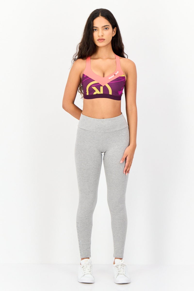 Reebok Women Brand Logo Non-Padded Sports Bra, Multicolor - Image 3