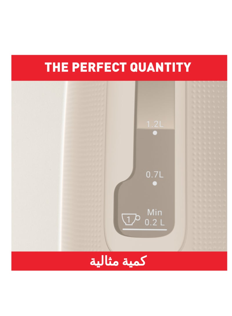 Tefal 1.7 L Kettle |Modern Design|One-Cup Indicator|One-Handed Opening|Easy to Clean|Removable Anti-Scale Filter|360° Rotational Base|Auto-Off|15-Year Repairability|2 Years Warranty 1.7 L 1 W KO2M0B27 Grey - Image 4