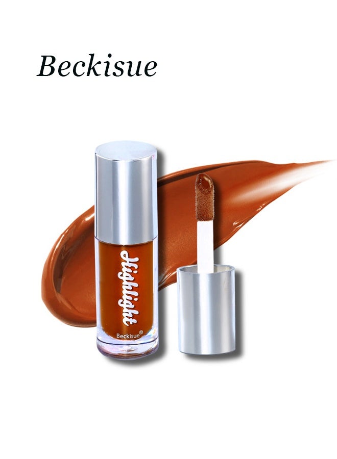 Beckisue Lip Gloss-Ultra-Hydrating & Nourishing, Smooth Glossy Finish Lip Glow Oil,Long Lasting Lightweight Non Sticky Portable Lip Oil,Lip Care to Fade Lines and Exfoliate Dead Skin（#04） - Image 1