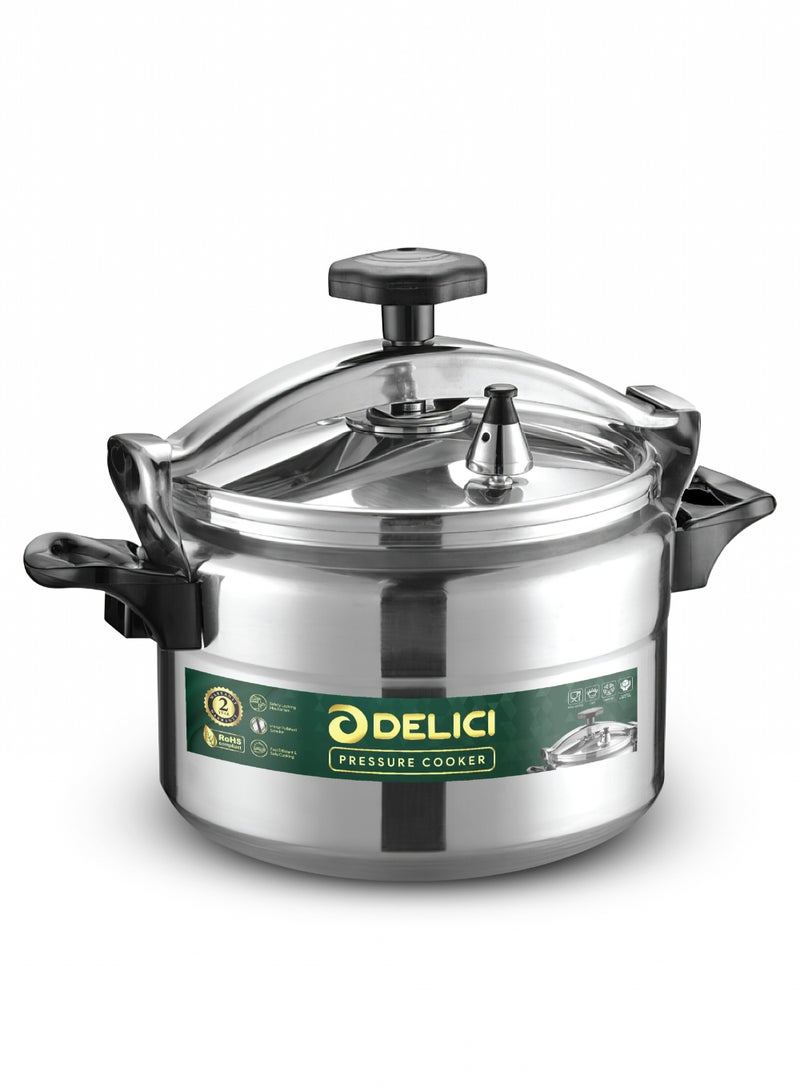 DELICI 5L Aluminum Arabic Pressure Cooker | Mirror Coated Exterior | Safety Lock | Heat-Resistant Base | Long-Lasting Rubber Sealing | Durable Body & Lid | Perfect Heat Distribution | Ideal For Modern Middle East Kitchen | DPC 5A - Image 1