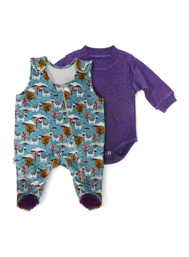 بيبي شورا طقم  بيبي قطعتين سالوبيت + أندر شيرت - Image 1