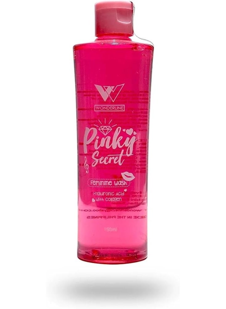 Pinky Secret Feminine Wash Hydraulonic Acid with Collagen Maintaining pH Balance Gentle Cleansing 150 ML