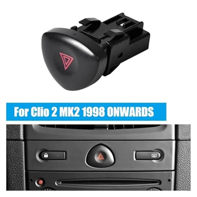Wivplex Hazard Warning Light Switch for Renault Clio MK2 - Image 2