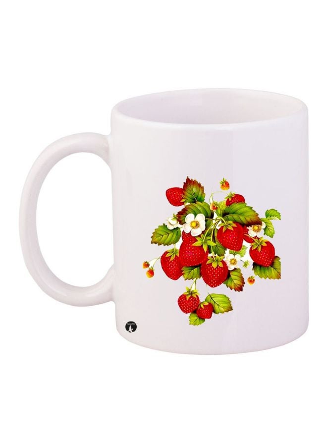 RYN Printed Coffee Mug White/Red/Green 11ounce