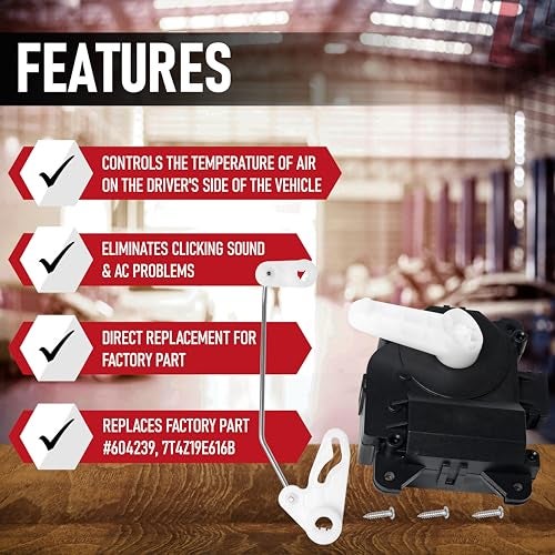 AA Ignition HVAC Air Blend Door Actuator Heater Replacement by AA Ignition - Driver Side - Compatible with Ford & Lincoln Vehicles - 2007-2014 Edge, 2007-2015 MKX - Replaces Parts 604-239, 7T4Z19E616B - Left Main - Image 2