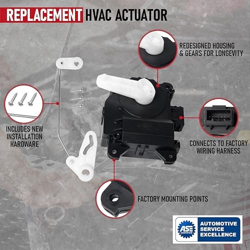 AA Ignition HVAC Air Blend Door Actuator Heater Replacement by AA Ignition - Driver Side - Compatible with Ford & Lincoln Vehicles - 2007-2014 Edge, 2007-2015 MKX - Replaces Parts 604-239, 7T4Z19E616B - Left Main - Image 4