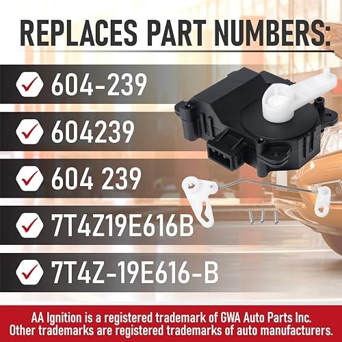AA Ignition HVAC Air Blend Door Actuator Heater Replacement by AA Ignition - Driver Side - Compatible with Ford & Lincoln Vehicles - 2007-2014 Edge, 2007-2015 MKX - Replaces Parts 604-239, 7T4Z19E616B - Left Main - Image 3