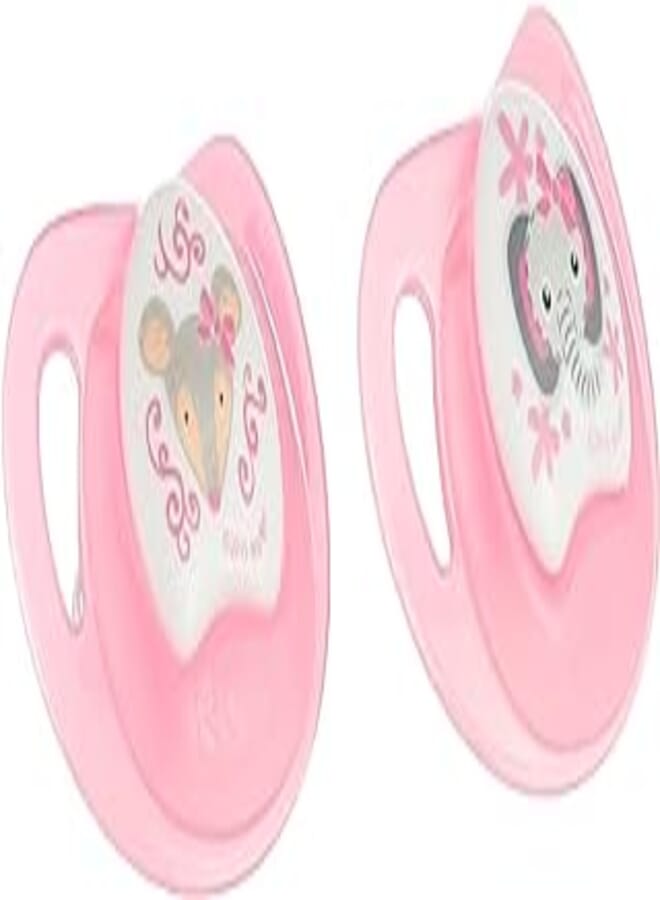Nuby printed pacifier set, pink - 2 pieces
