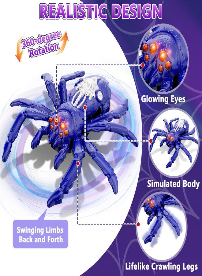 Infowush Wall Crawler Spider, Rechargeable Remote Control Robot Kids Toys, 360° Rotating RC Wall Climbing Spider with LED Eyes Toys for Boys Girls Ages 3 & Up, Birthday Gifts for 3-12 Year Old Boys - Image 3