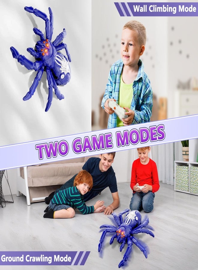 Infowush Wall Crawler Spider, Rechargeable Remote Control Robot Kids Toys, 360° Rotating RC Wall Climbing Spider with LED Eyes Toys for Boys Girls Ages 3 & Up, Birthday Gifts for 3-12 Year Old Boys - Image 2