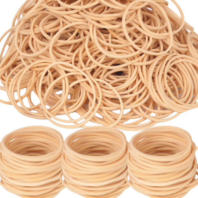 Foshine Rubber Bands Size#16,Elastic Band Beige #16 Small Rubber Band 500Pcs For Office Home Supplies(2-1/2" x 1/16'') - Image 1