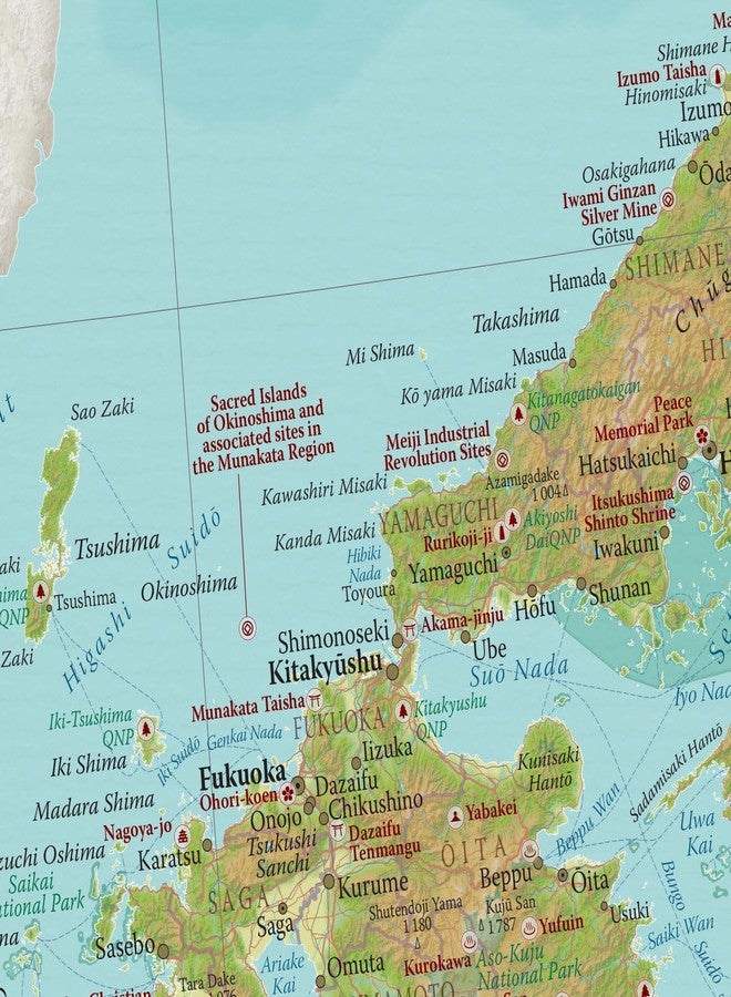 Maps International Map of Japan - 17" x 22" - Detailed Cartography - Maps International - Image 5