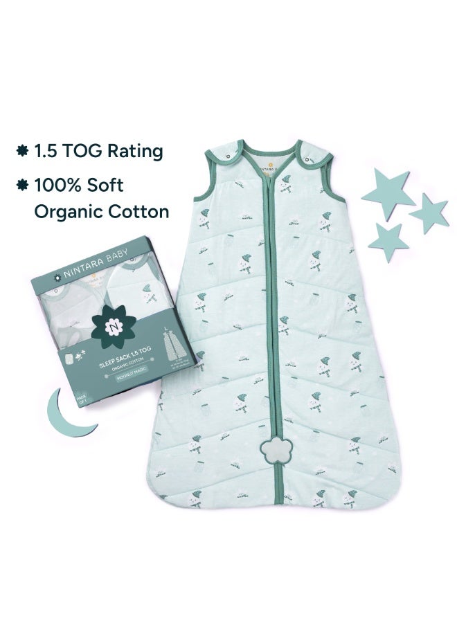 NINTARABABY 1.5 TOG Sleep Sack – Organic Cotton, Soft, Breathable, Winter Swaddle, Wearable Blanket for Newborns (15-24 Months), Unisex Sleeping Bag, Gifts for Babies - Image 3