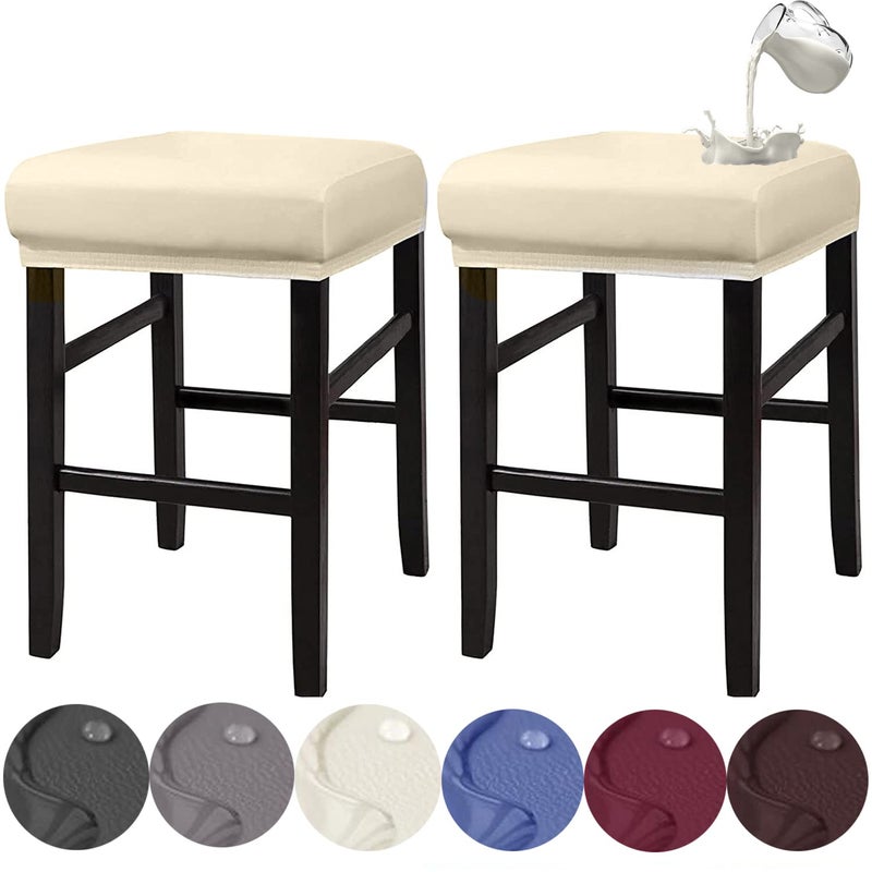 HFCNMY HFCNMY Stool Covers Rectangle Stretch Waterproof PU - Main Image