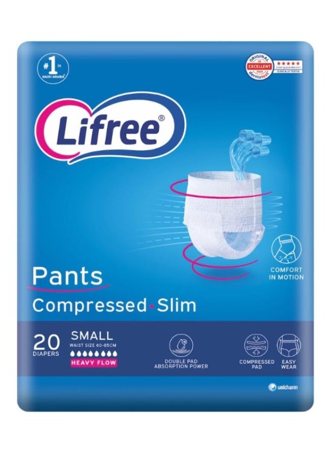 Lifree Slim Culotte Adult Diaper Pants Max Protect Small- 20 pcs