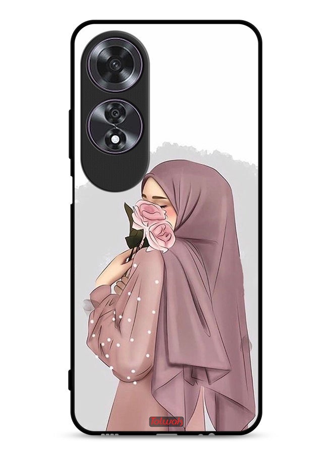 Tolwak Oppo A60 Protective Case Cover Holding Roses Girl Art - Image 1