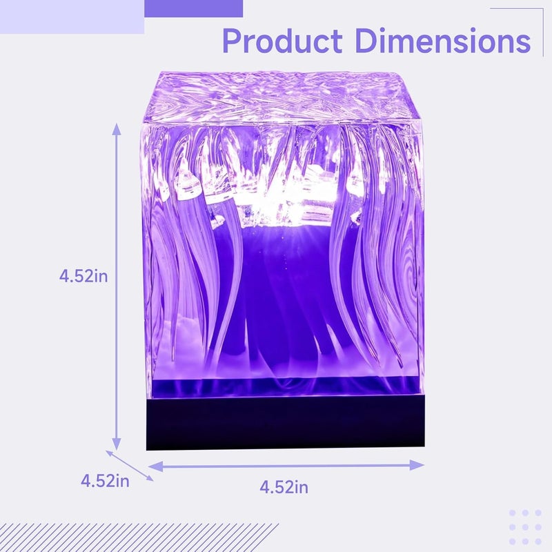 Ambient Led Light Projector, Night Sky with Dynamic Water Wave Impact, USB Rechargeable, Remote Control Included, 162 Light Patterns, Suitable for Home Decor and Parties - Image 2