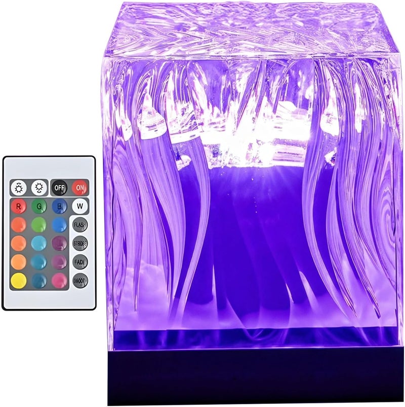 Ambient Led Light Projector, Night Sky with Dynamic Water Wave Impact, USB Rechargeable, Remote Control Included, 162 Light Patterns, Suitable for Home Decor and Parties - Image 1