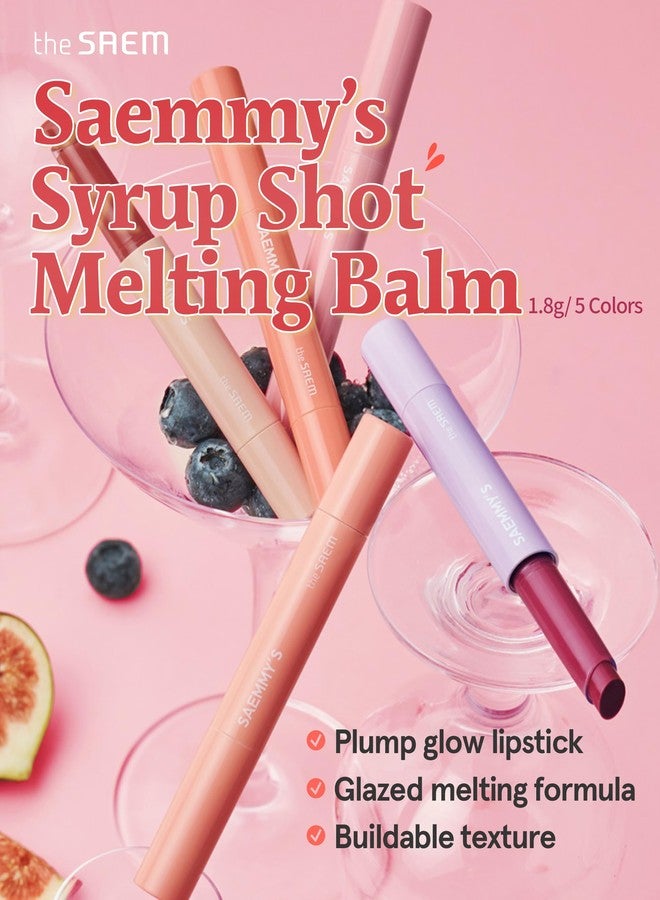 THESAEM Saemmy's Syrup Shot Melting Balm - Plumping Lip GLoss Lipstick for Glazed Shine Lips - Korean Lip Makeup - Long Lasting Moisturizing, 0.06oz. (03 Nougat Peanut) - Image 2
