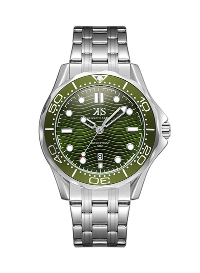 KENNETH SCOTT Men's Stainless Steel Analog Watch K22009-SBSH - 48 mm