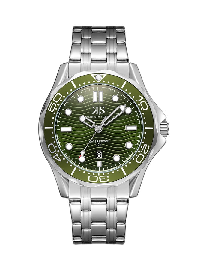 كينيث سكوت ساعة يد رجالية من الستانلس ستيل بعقارب - -  مم - Image 1