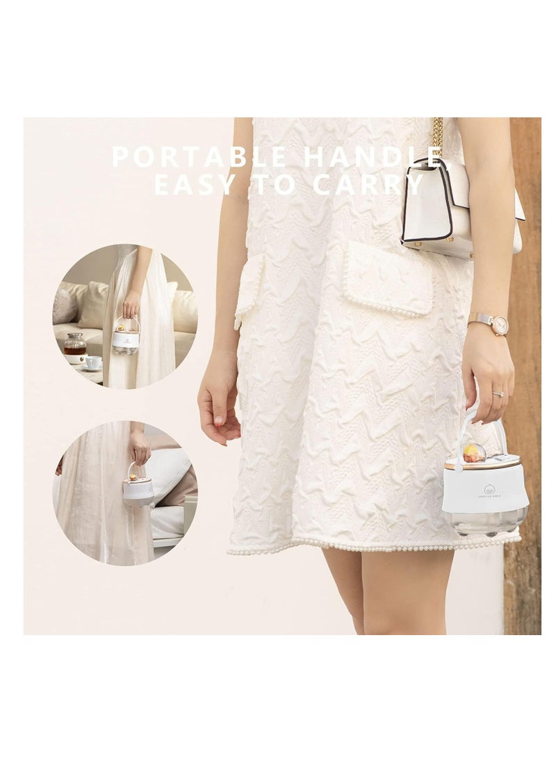 Excefore مرطب ضبابي بارد، مرطب محمول مصغر سعة 400 مل مع رذاذ مزدوج قابل للتعديل، مرطب شخصي لغرفة النوم للأطفال والمكتب وسطح المكتب والمنزل، أبيض - Image 2