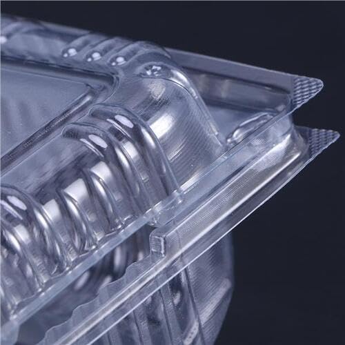 Amit Marketing Clear Rectangular Food Container with Hinged Lid | Lightweight Disposable Meal Prep Box | Leakproof Storage Containers for Meal Prep, Catering, Snacks & Food Packaging - 500ml (25Pcs) - Image 5