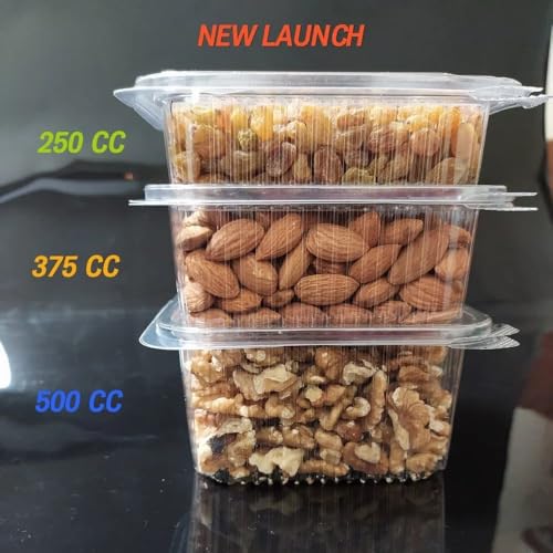 Amit Marketing Clear Rectangular Food Container with Hinged Lid | Lightweight Disposable Meal Prep Box | Leakproof Storage Containers for Meal Prep, Catering, Snacks & Food Packaging - 500ml (25Pcs) - Image 4