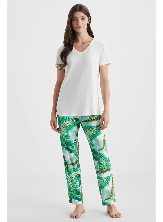 Soft textured pajama set.