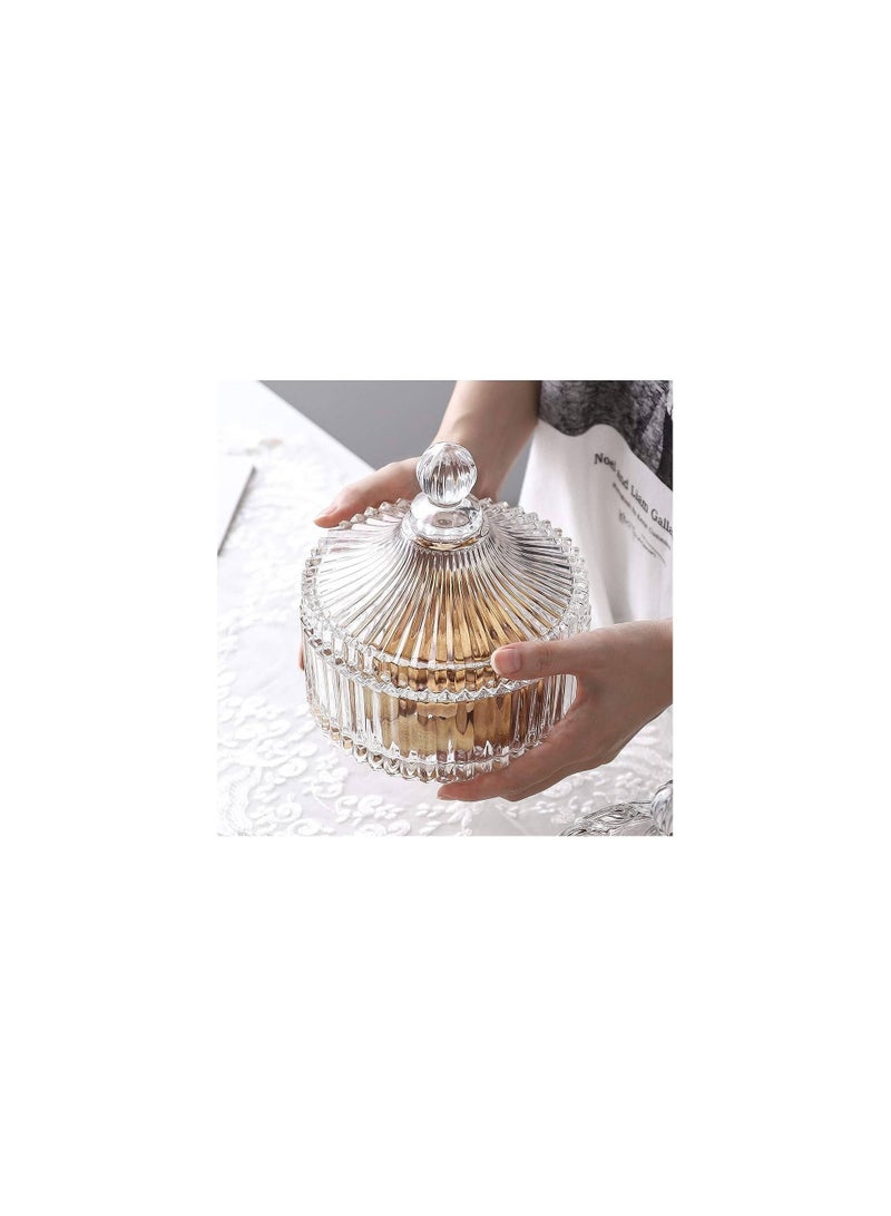 EVER SHINE Crystal Glass Candy Box with Lid - Image 1