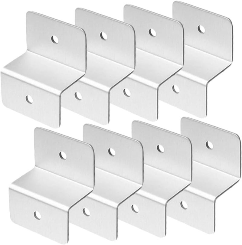 8pcs Z-Type Solar Panel Mounting Brackets for Rv Roof Boat and Carport Easy Installation Screws Stable and Reliable Support for Solar Panels - Image 1