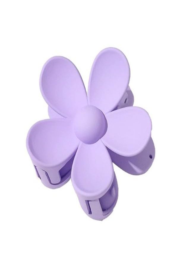 Dwuww 1Pc Purple Hair Claw Clips Flower Shaped Plastic Jaw Anti-scratch Smell-less Useful Hold Tightly Clips and Barrettes Hair(Purple) - Image 1