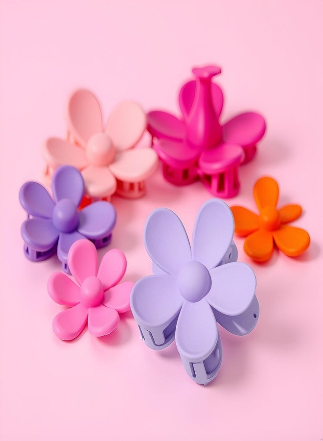 Dwuww 1Pc Purple Hair Claw Clips Flower Shaped Plastic Jaw Anti-scratch Smell-less Useful Hold Tightly Clips and Barrettes Hair(Purple) - Image 3