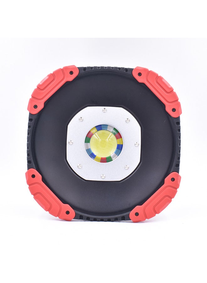 Generic LED Floodlight Patch Work Light Handheld Light Car Paint Polishing Beauty Crystal Plating Construction Lighting-Color:Yellow Light-4000K-red And Black  - Image 3