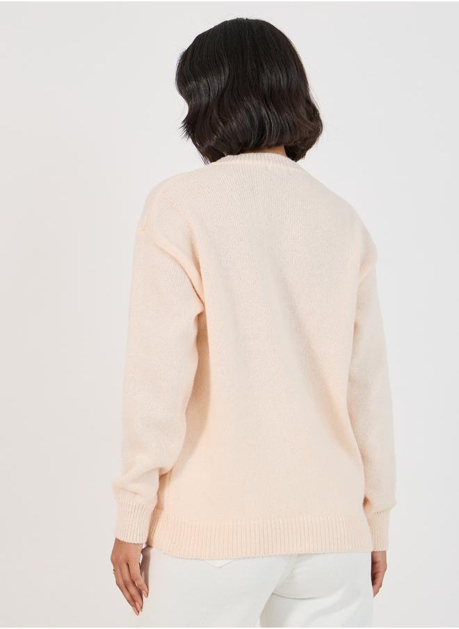 Styli - Regular Fit Regular Length Embroidered Sweater - Image 1