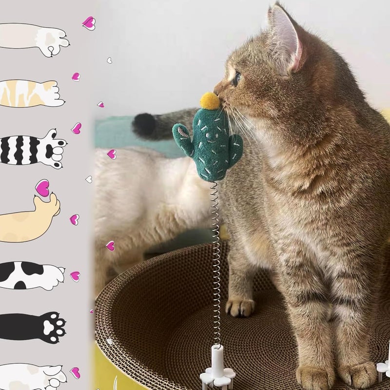 YOOLEETC 6PCS Cat Toys,Cat Wand Toy,Cat Scratcher Toys,Cat Scratcher Plug-ins & Cat Fun Themselves Play Toys,Fun Toy for Cat Kitty Kitten Puppy. (6PCS) - Image 5