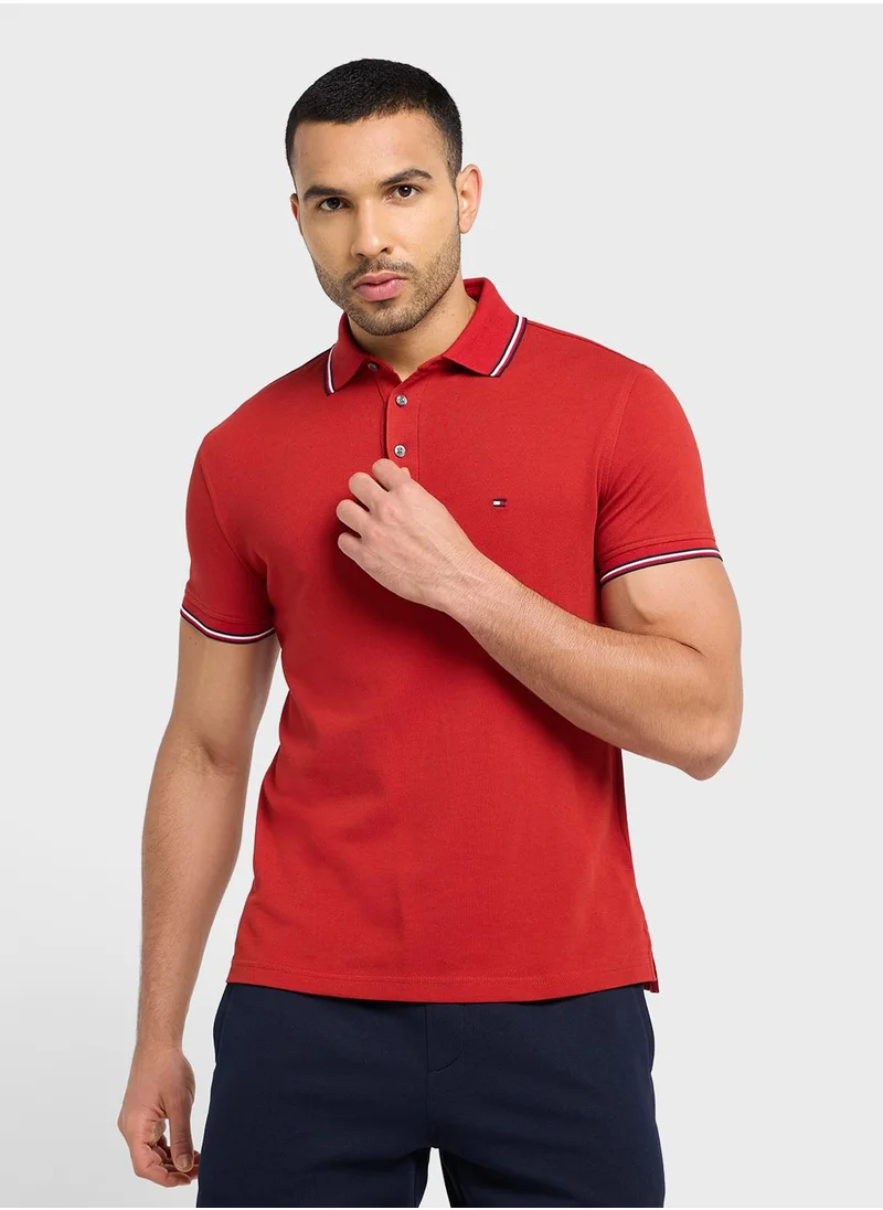 TOMMY HILFIGER 1985 RWB TIPPED SLIM POLO