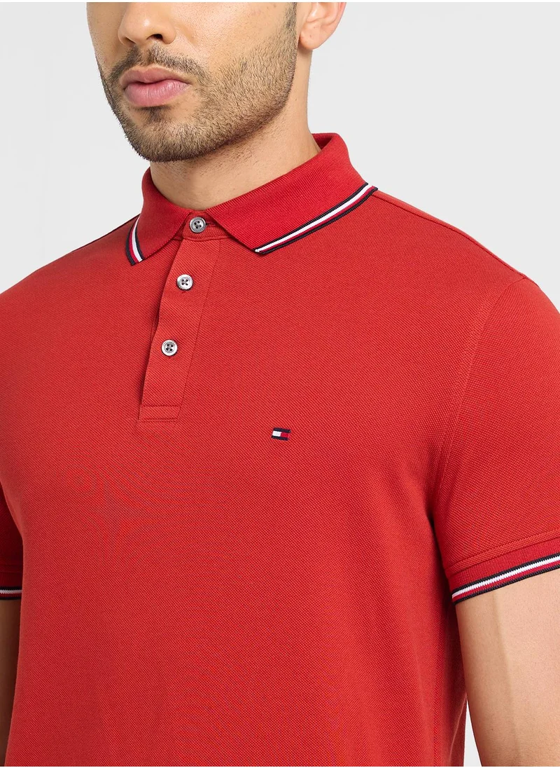 TOMMY HILFIGER 1985 RWB TIPPED SLIM POLO