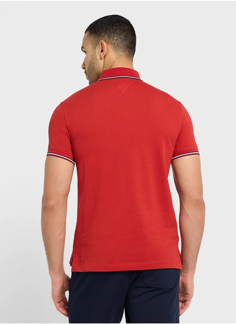 TOMMY HILFIGER 1985 RWB TIPPED SLIM POLO